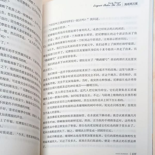 20 mil leguas de viaje submarino, libro en chino