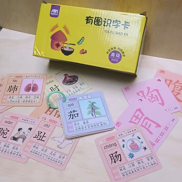 Tarjetas de carateres chino (flashcard), aprende chino, practica chino