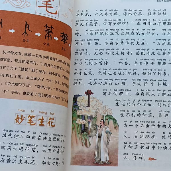 Historia de los caracteres chinos, libro en chino mandarín