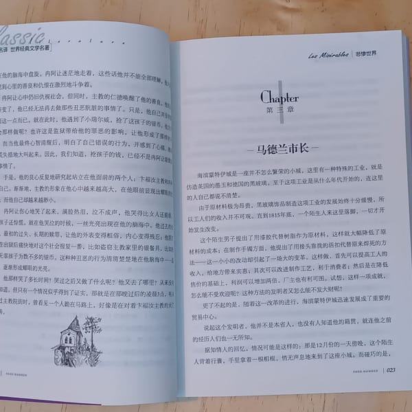 Los miserables (悲惨世界), libro en chino mandarín