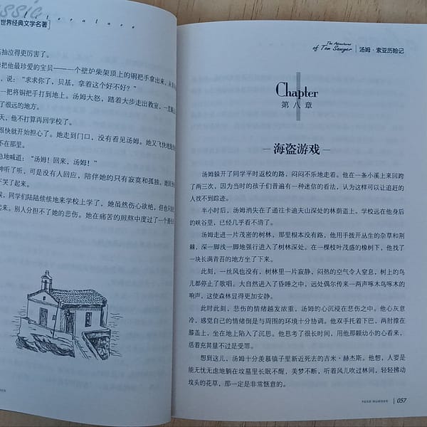 Las aventuras de Tom Sawyer, libro en chino mandarín